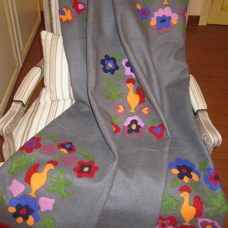 Авторский шерстяной плед Ярмарка